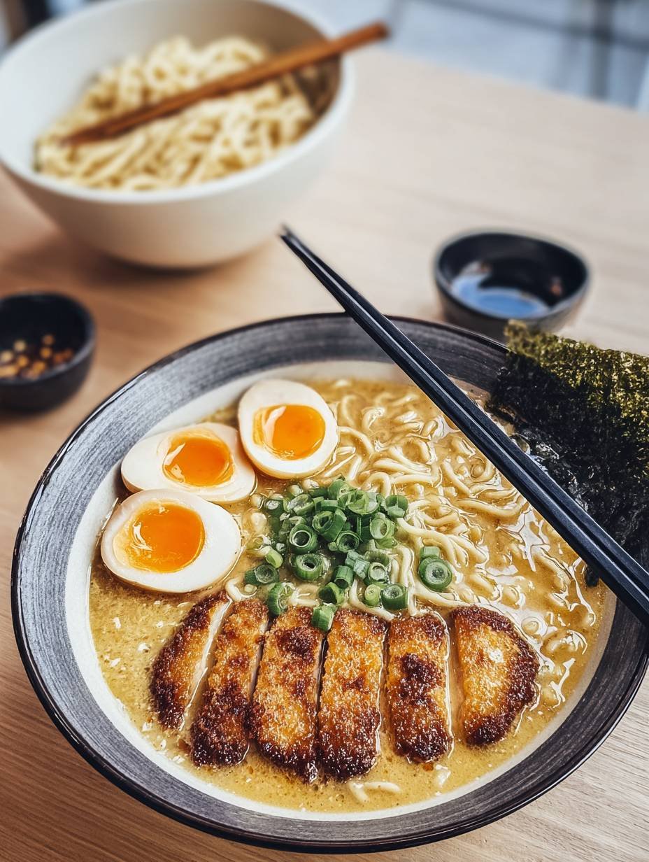 Crispy Chicken Katsu Ramen with Jammy Eggs image 2