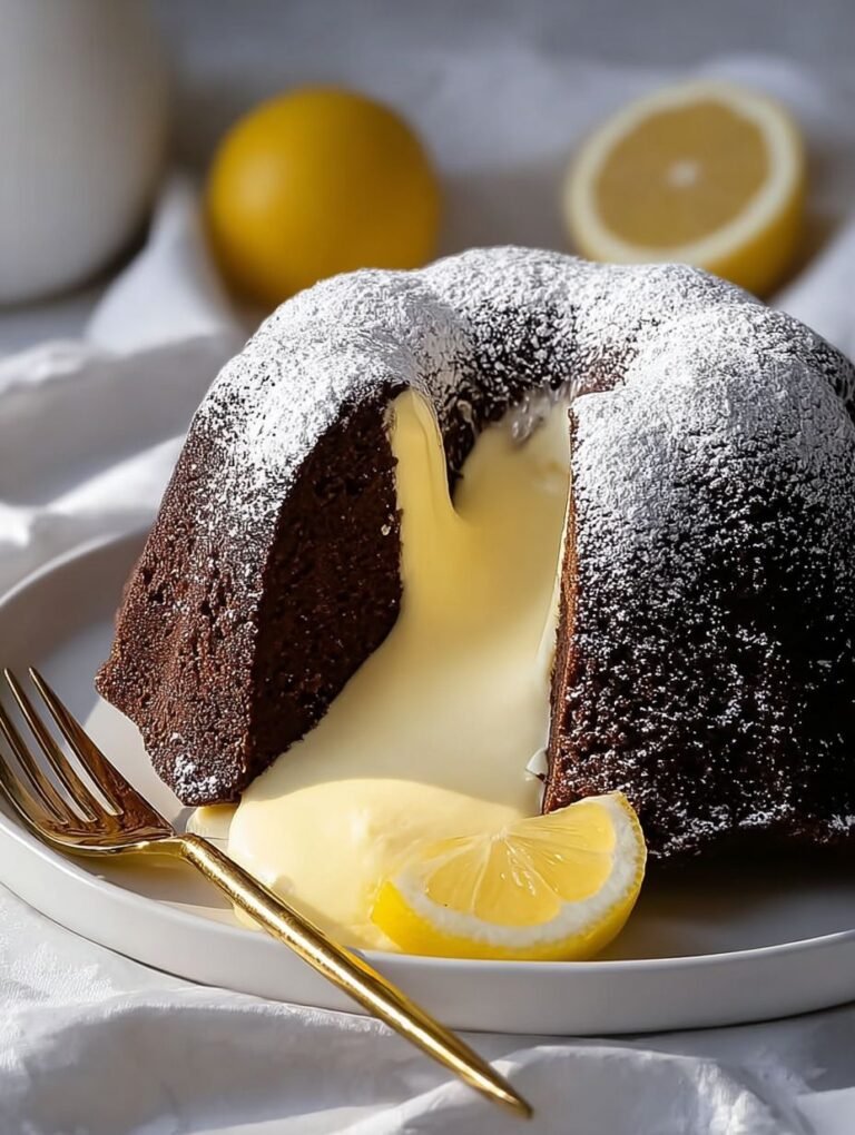 Der saftigste Schoko-Gugelhupf mit Zitronenfüllung