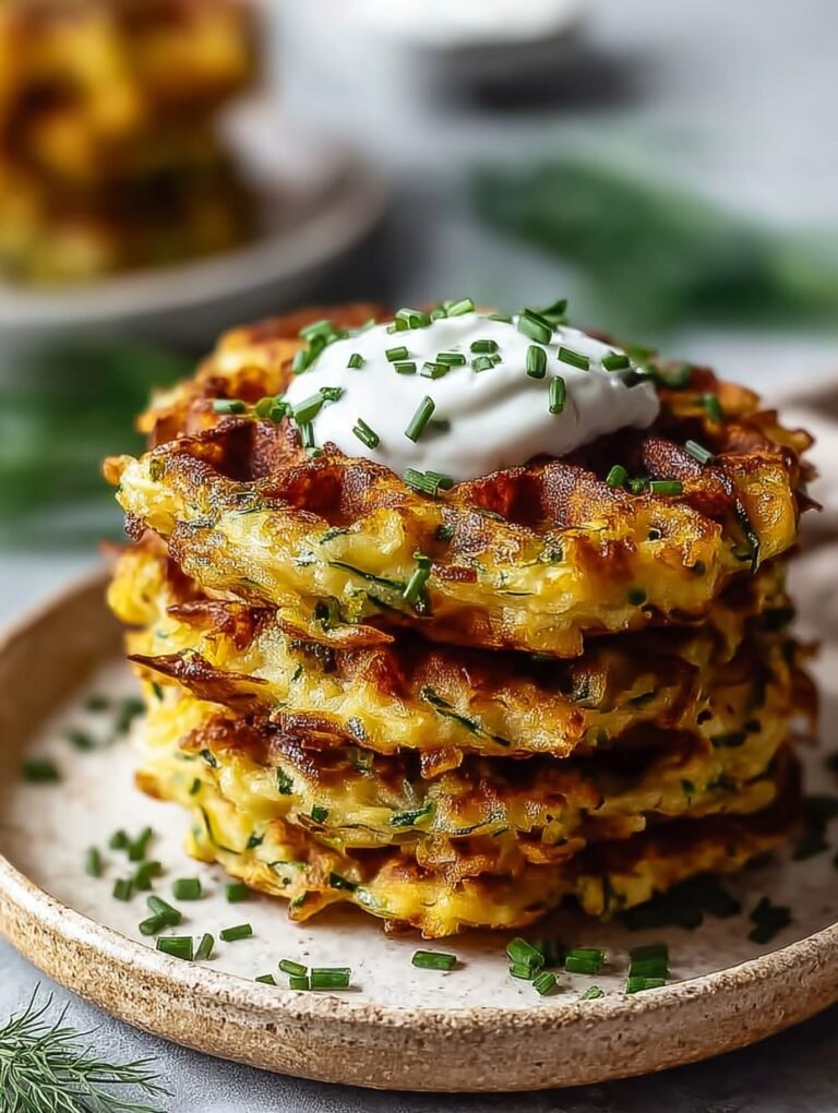 Die knusprigsten Zucchiniwaffeln, die du je hattest!