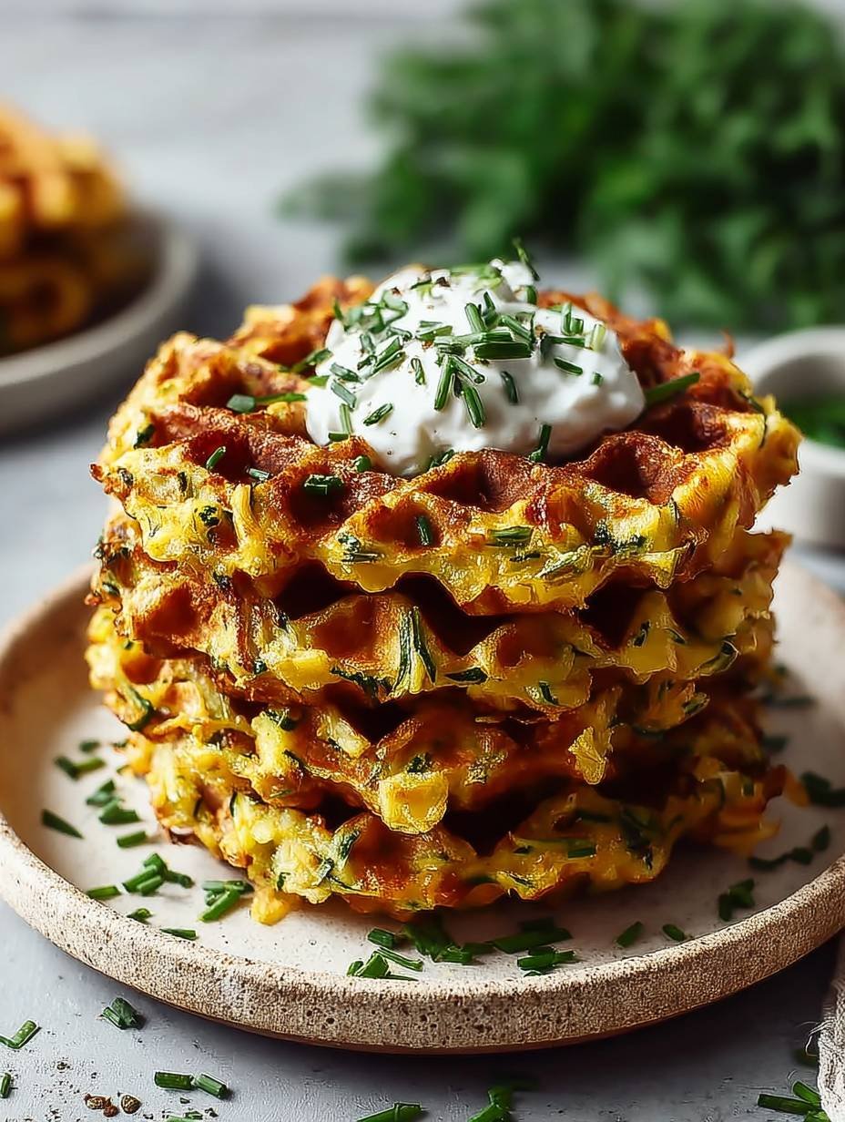 Die knusprigsten Zucchiniwaffeln, die du je hattest! image 2