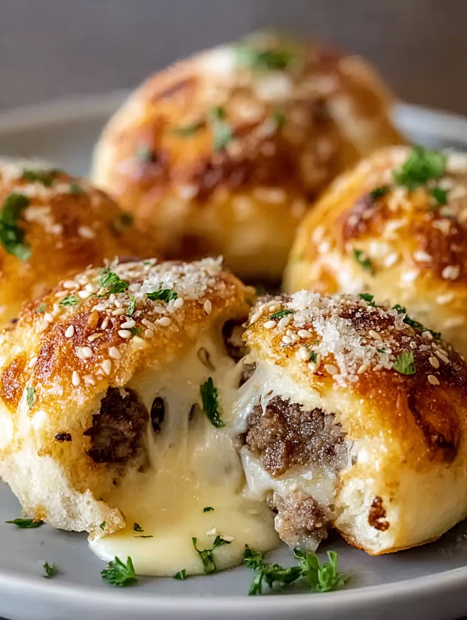 Herzhafte Käse-Hackfleisch-Bomben aus dem Ofen image 2