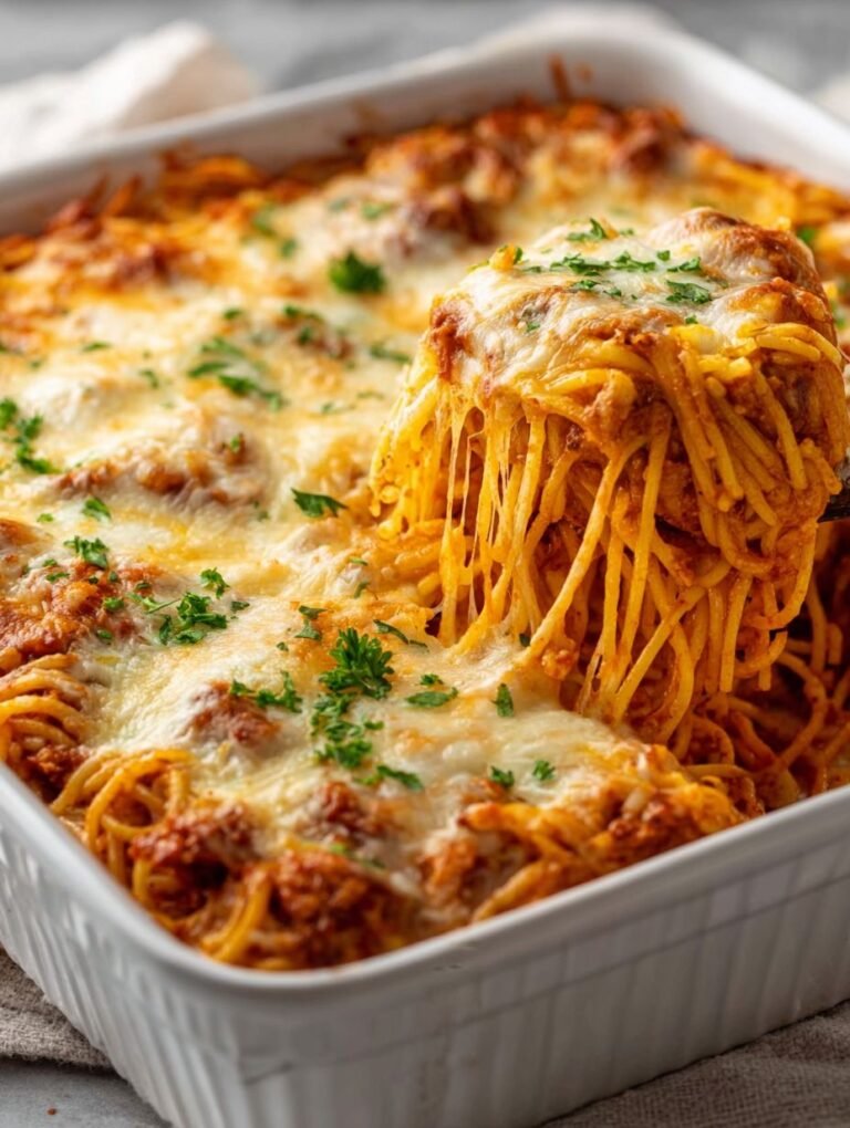 Käse-Spaghetti-Auflauf: So lecker, so einfach.