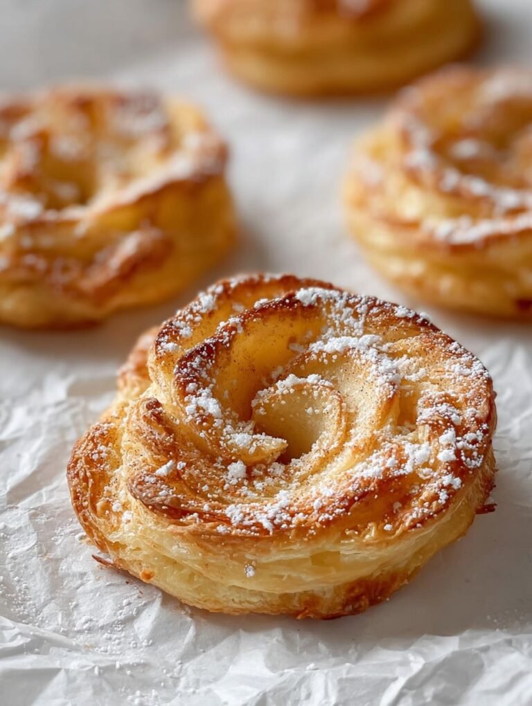 Knusprige Apfel-Blätterteig-Blüten aus dem Airfryer