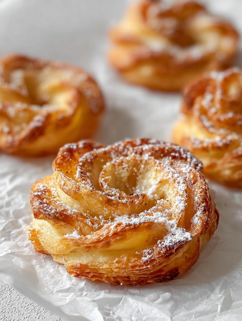 Knusprige Apfel-Blätterteig-Blüten aus dem Airfryer image 2