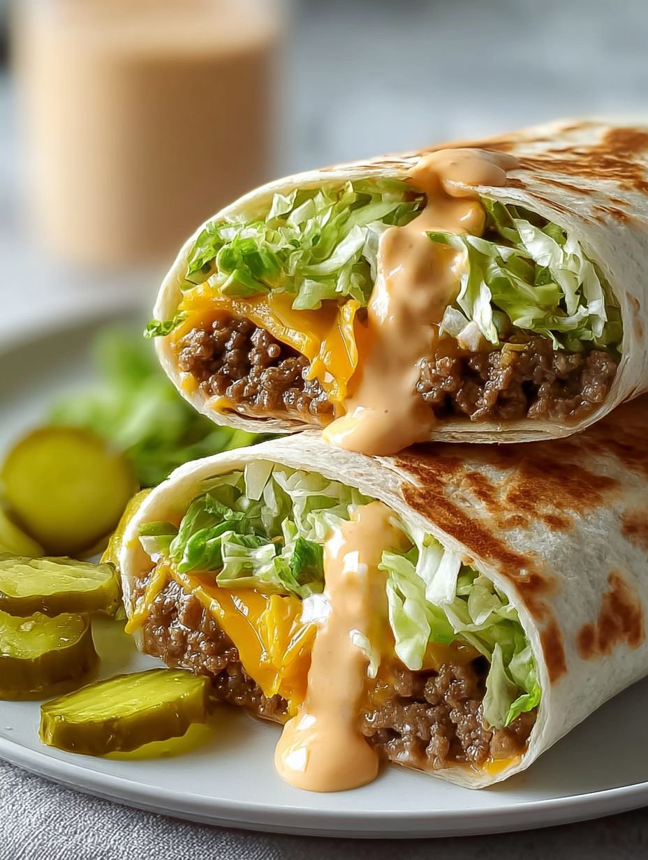 Knusprige Cheeseburger Wraps | Einfaches Rezept image 2
