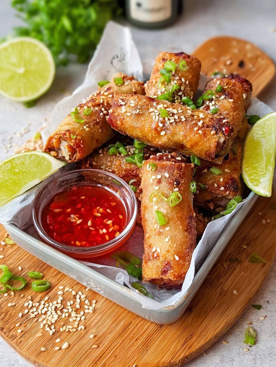 Knusprige Frühlingsrollen aus der Heißluftfritteuse image 2