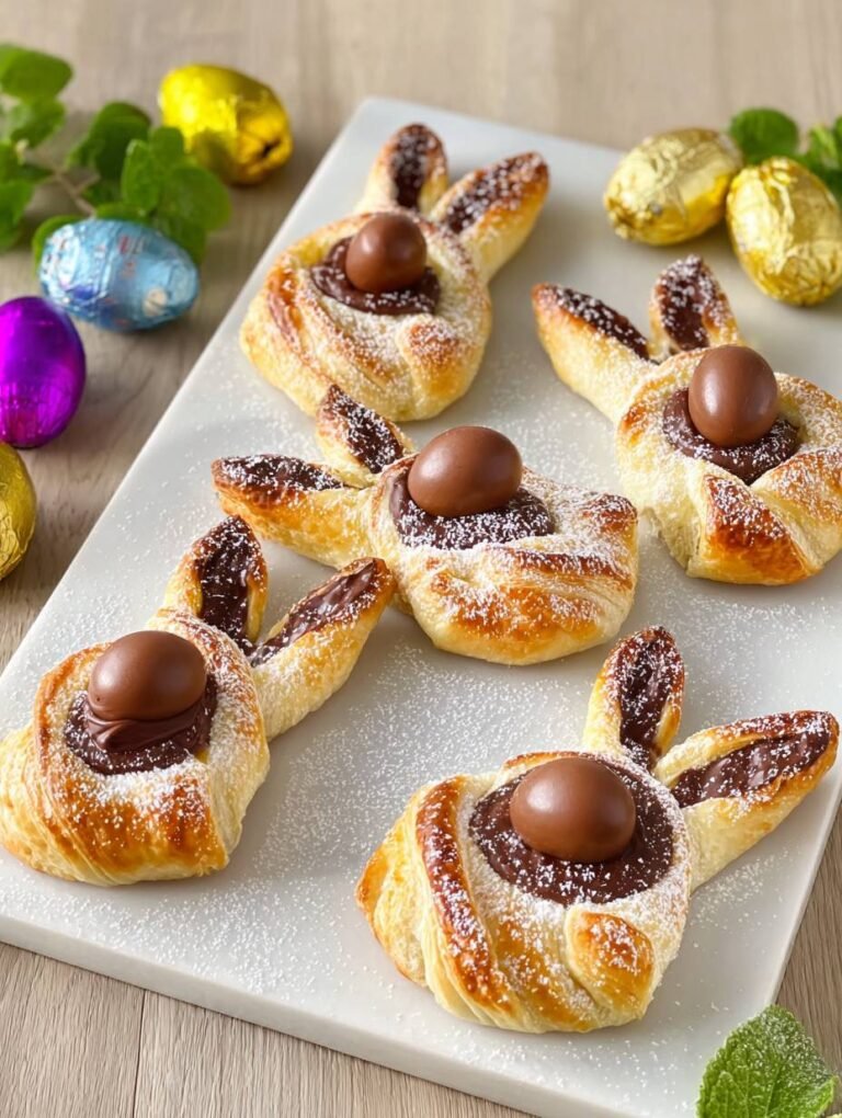 Knusprige Osterhasen mit Schoko-Füllung