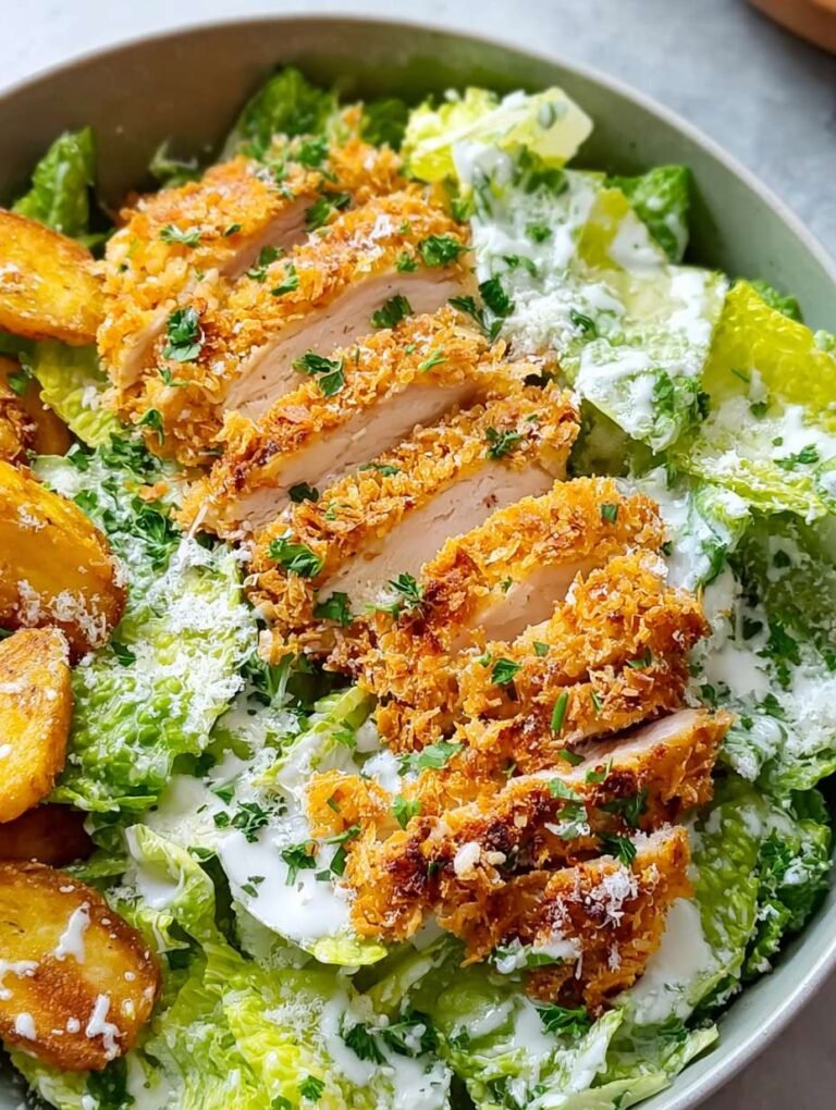Knuspriger Hähnchen Caesar Salat: Dein Rezept