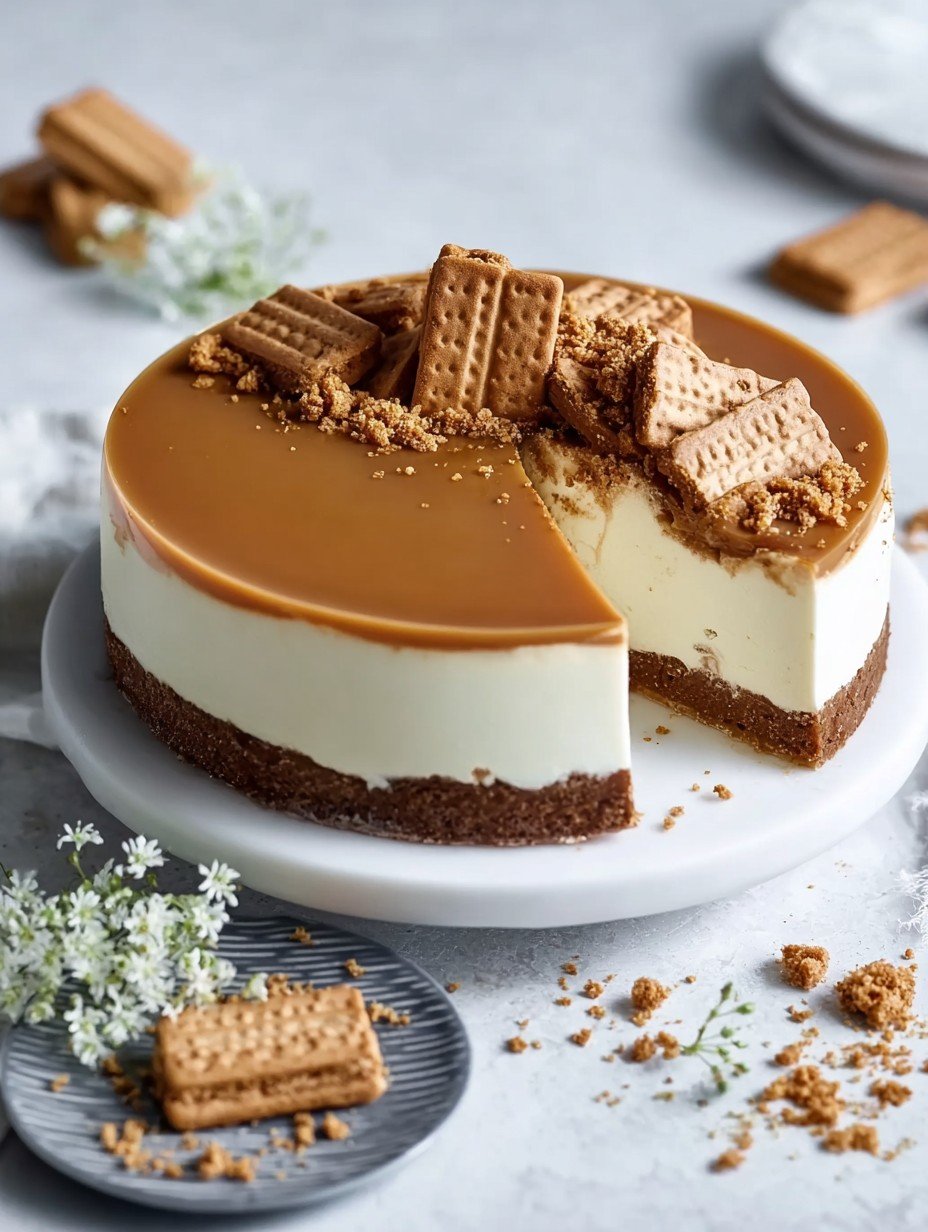 Lotus Biscoff Cheesecake mit Karamell ohne Backen image 2