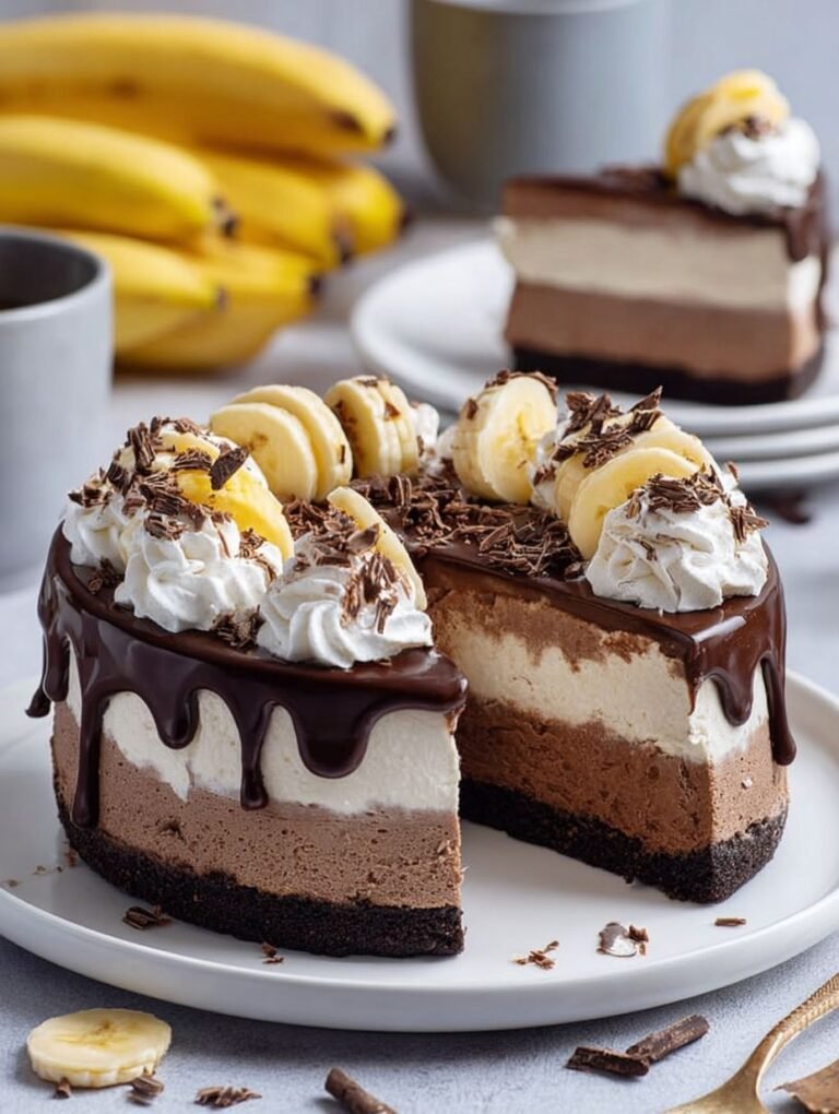 No-Bake Schoko-Bananen-Torte: So einfach & lecker!