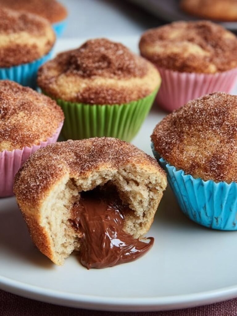 Nutella Zimt Muffins mit flüssigem Schokokern
