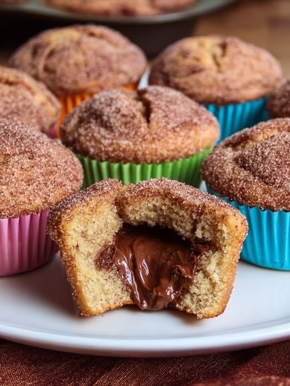 Nutella Zimt Muffins mit flüssigem Schokokern image 2