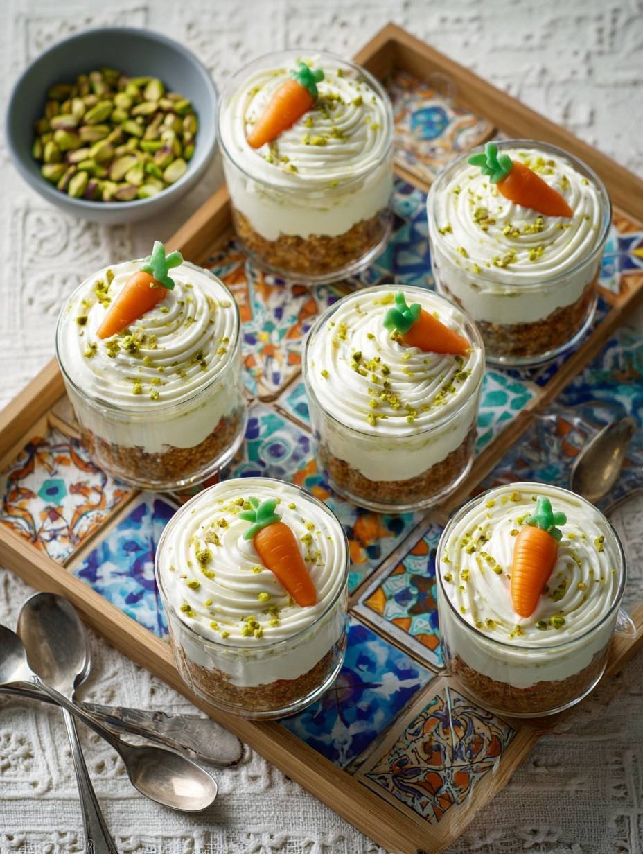 Oster-Nachtisch: Karottenkuchen im Glas mit Pistazien image 2