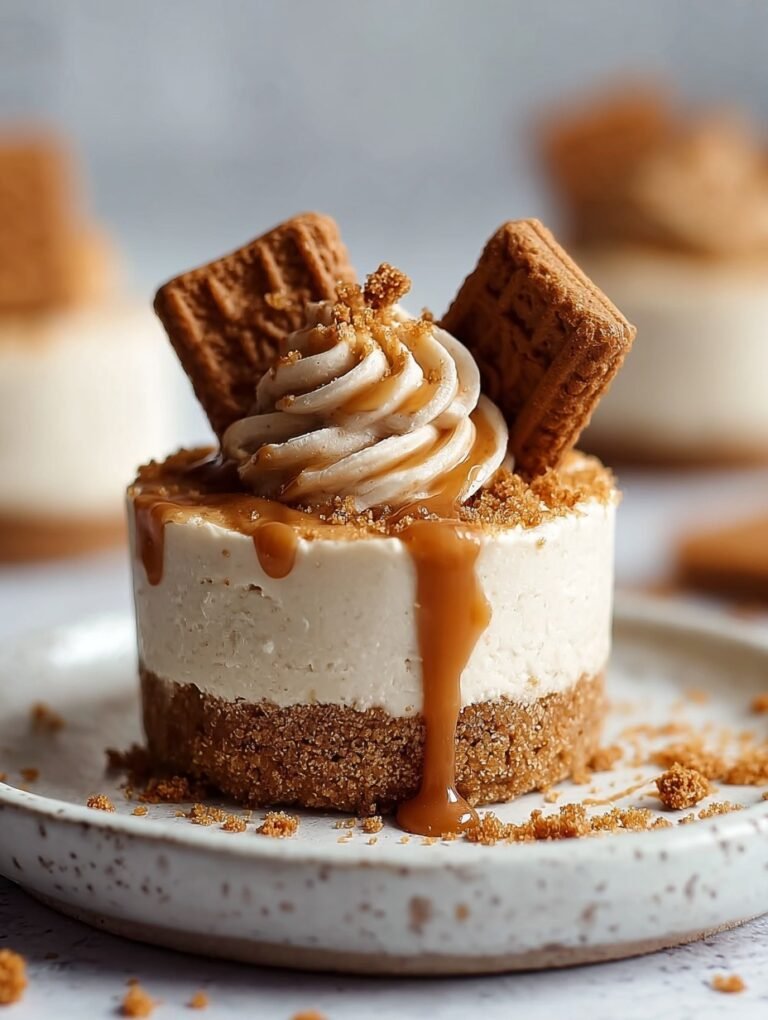 So cremig: Mini Biscoff Cheesecake ohne Backen