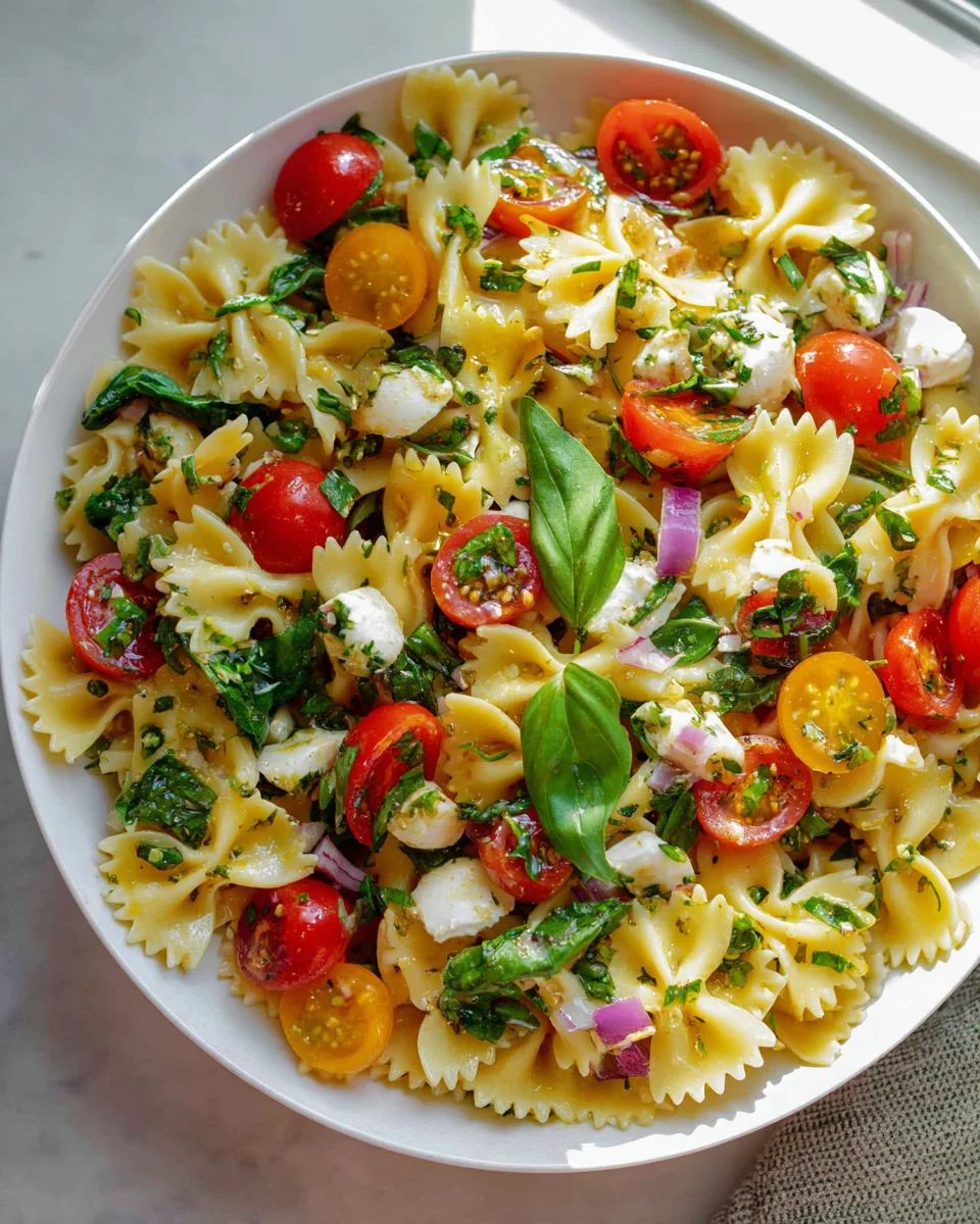 Sommerlicher Caprese Nudelsalat: Frisch & schnell! image 2