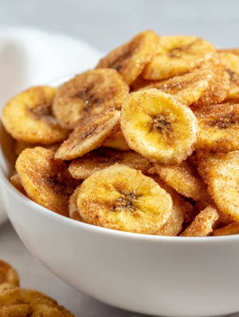 Zimt-Bananenchips aus dem Airfryer: Knusprig!