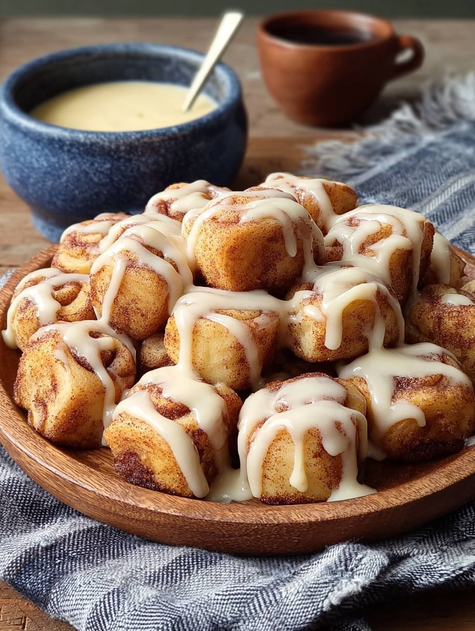 Air-Fryer Cinnamon Roll Bites with Creamy Frosting image 2