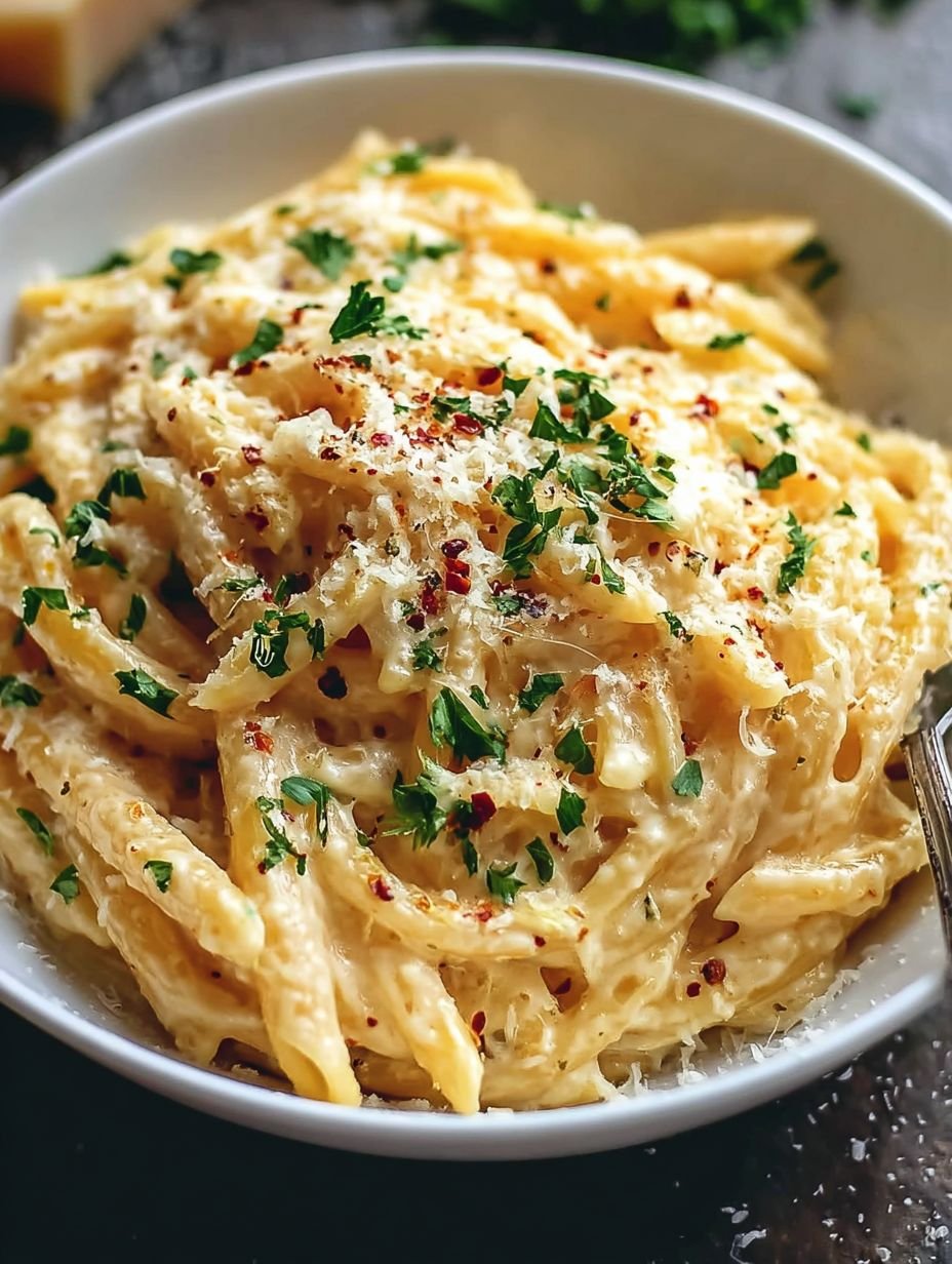 Cremige Knoblauch Pasta mit frischen Kräutern genießen image 2