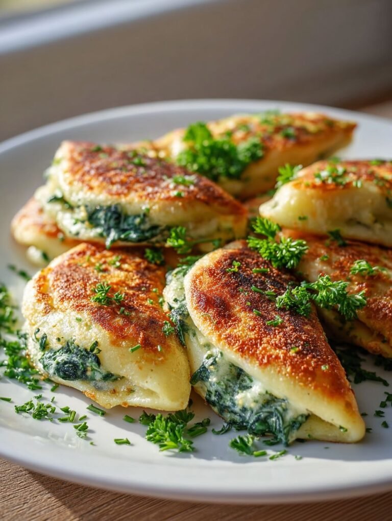 Diese köstlichen Kartoffeltaschen mit Spinat füllen dich!