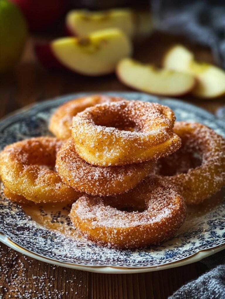 Luftfritteuse Zimt Apfelringe Rezept für süße Snacks