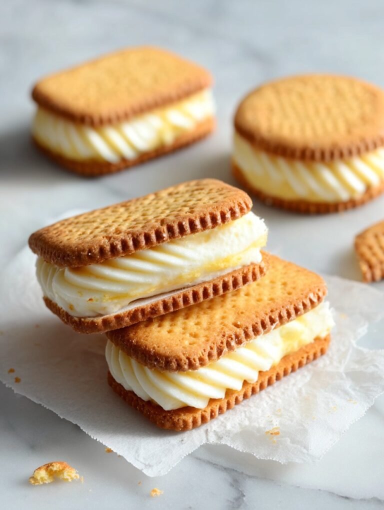Schnelle Keks-Sandwiches mit cremiger Füllung genießen