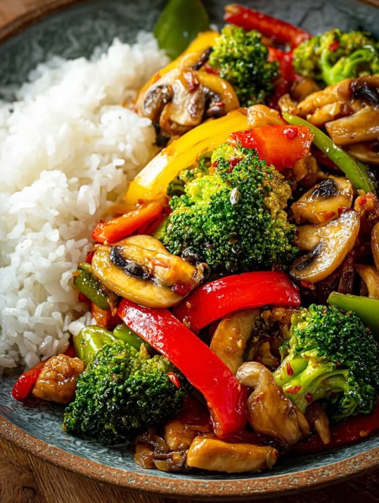 Schnelles Gemüsegericht mit Reis – gesund und lecker