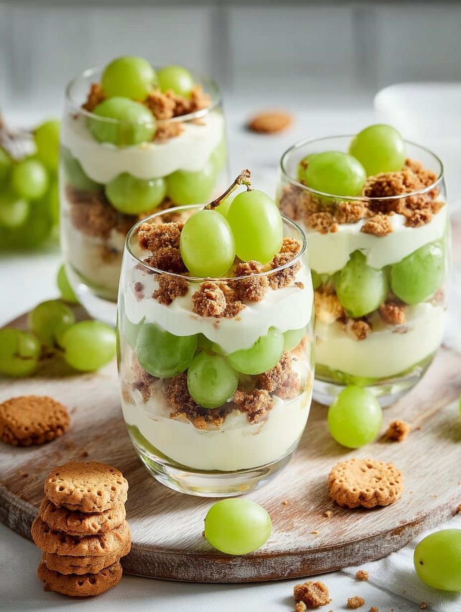Schnelles und erfrischendes Schichtdessert mit Trauben image 2