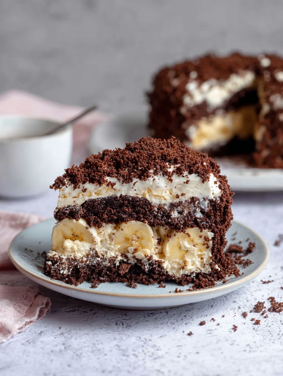 Schokoladiger Maulwurfkuchen mit Bananenfüllung zubereiten image 2